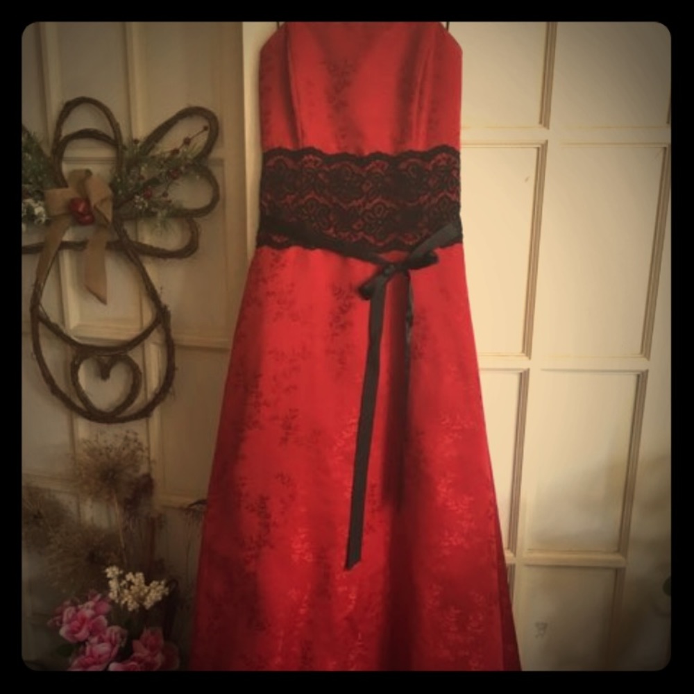 Strapless prom dress